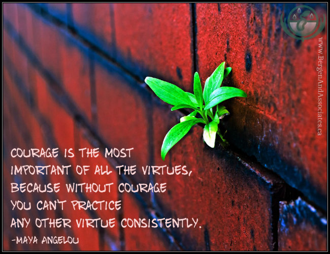 Courage is the most important of all the virtues, because without courage you can
